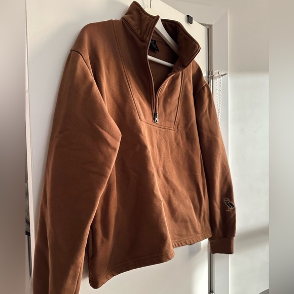 OVO Casual Tan Zip-Up Sweater Size Large‎ - Picture 2 of 5